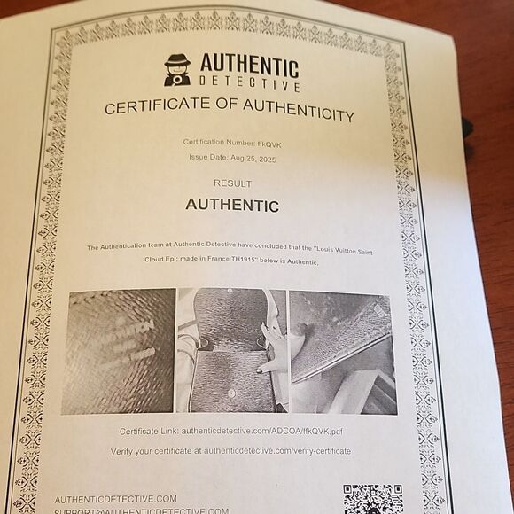 Louis Vuitton Saint Cloud  Black Epi  Leather Shoulder Bag With COA and Dustbag - Picture 13 of 13